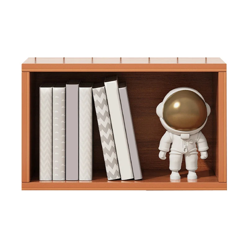 Closed Back Wooden Bookshelf Modern Living Room Horizontal Bookcase