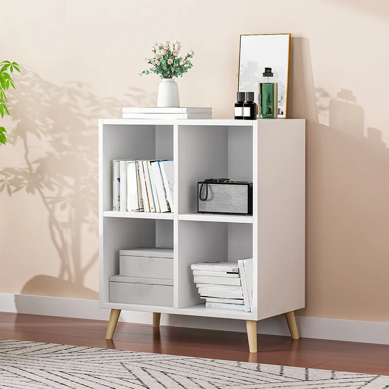 Modern Engineered Wood Book Shelf Closed Back Shelf Bookcase for Study Room