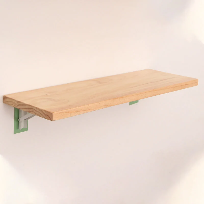 Natural Contemporary Floating Bookshelf Wall Mounted Wooden Shelf