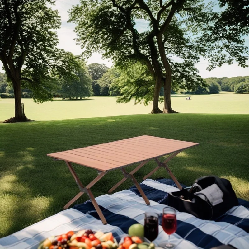 Modern Minimalist Rectangular Striped Panel Metal Outdoor Coffee Table For Garden