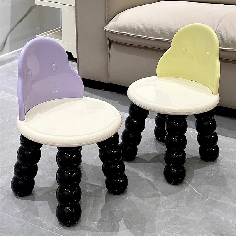 Contemporary Nordic Round Full PP Stool Backrest Armless For Living Room