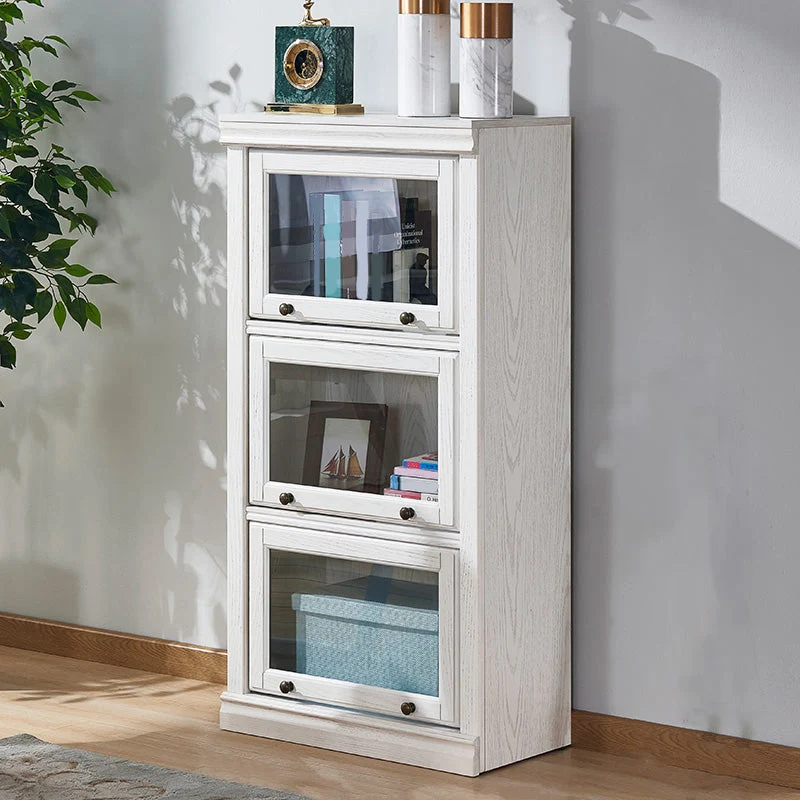 Contemporary Wooden Shelf Bookcase with Doors Standard Shelf