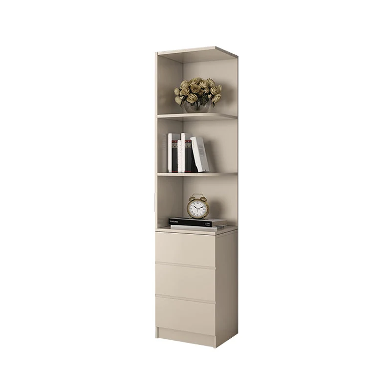 Glass and Wood Wardrobe Cabinet with Shelves Modern Wardrobe Closet