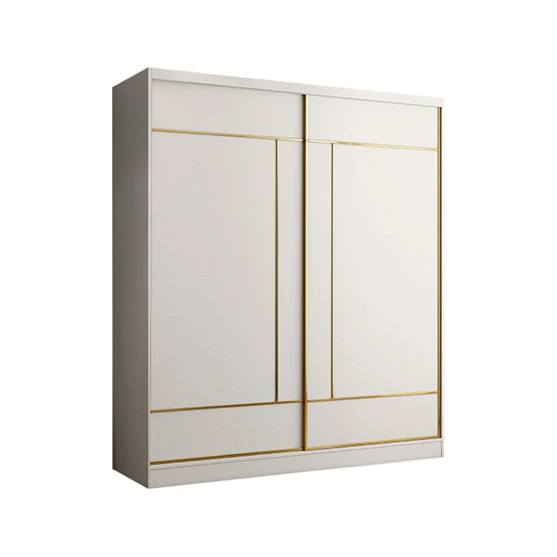 White Colour Wooden Wardrobe Cloth Rod Included Wardrobe Closet for Home