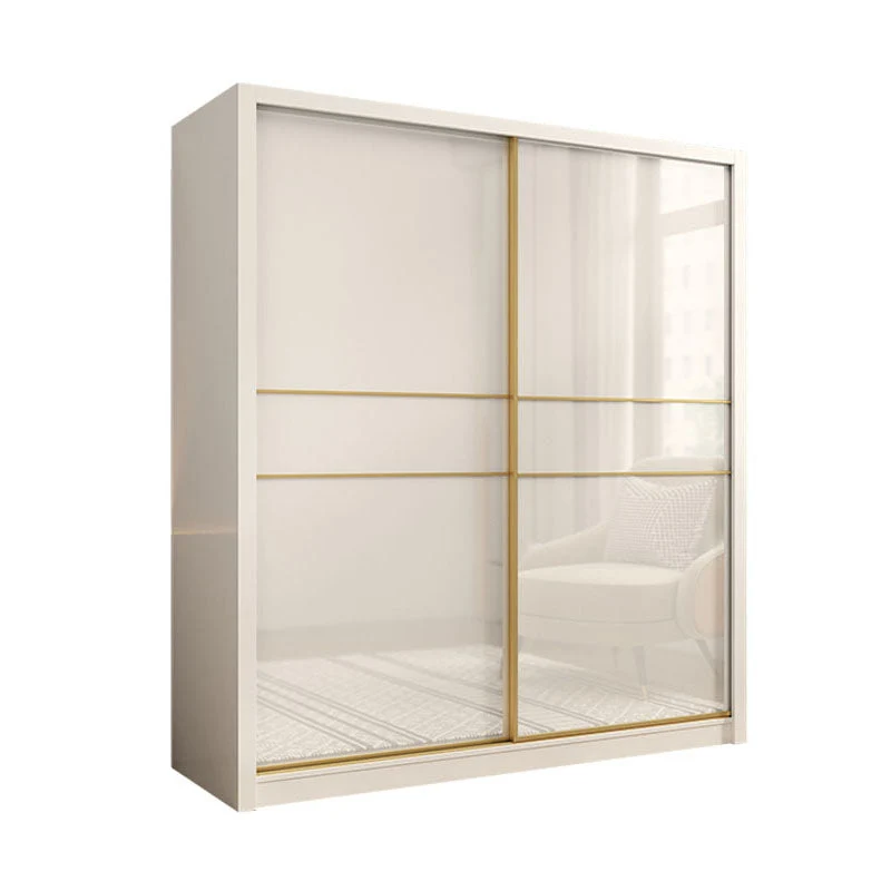 Contemporary Glossy White Storage Cabinet Manufactured Wood Cabinet for Home