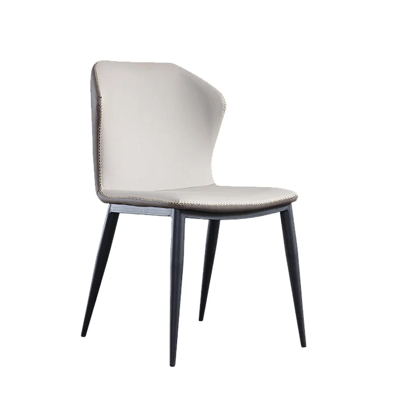 Industrial Wingback Armless Dining Chair Faux Leather Dining Chair for Kitchen
