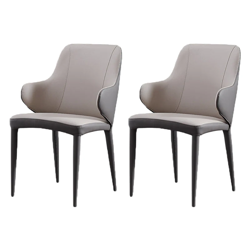 Contemporary Metal Dining Chair Upholstered Arm Chair for Restaurant Use