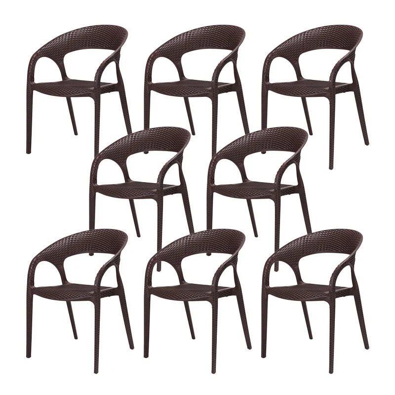 Contemporary Chair Dining Arm Chair with Plastic Legs for Kitchen