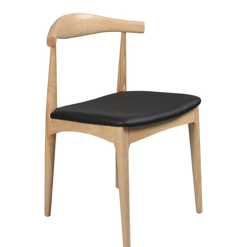 Wood Dining Side Chairs Industrial Style Open Back Side Chair for Kitchen