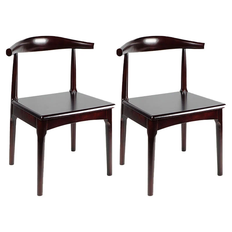 Matte Finish Dining Chair Modern Style Rubberwood Open Side Chair