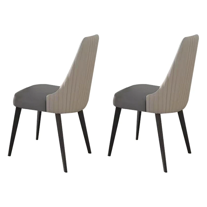 Contemporary Upholstered Dining Chair Faux Leather Kitchen Dining Chair
