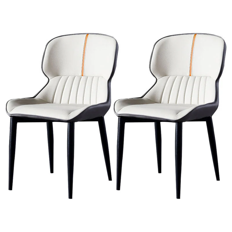 Contemporary Dining Chair Arm Chair with Metal Legs for Kitchen