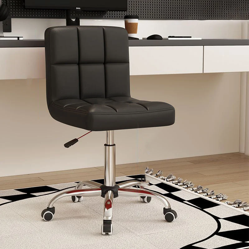 Modern Simplicity Faux Leather Steel SGS Sponge Square Lattice Desk Chair Backrest Swivel Adjustable For Home Office