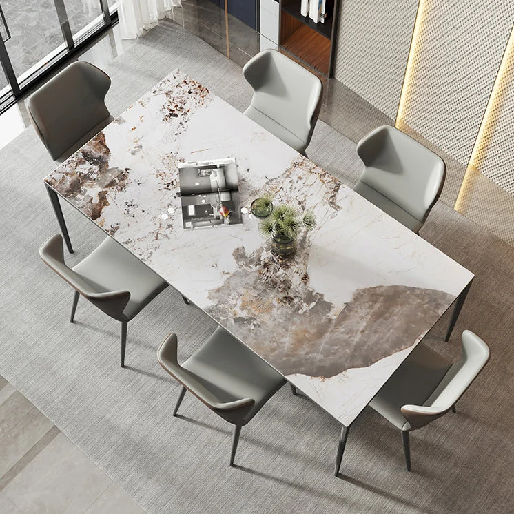 Sintered Stone Top Dining Table for Restaurant Modern Kitchen Table with 4 Legs