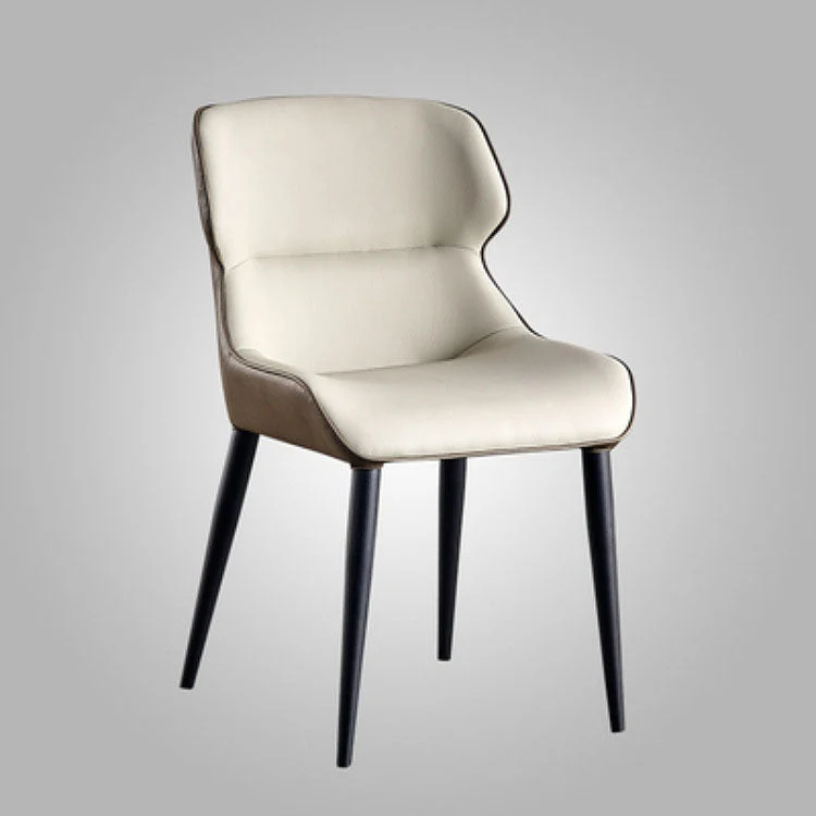 Leather Dining Chair Industrial Style Wingback Arm Dining Chair for Home