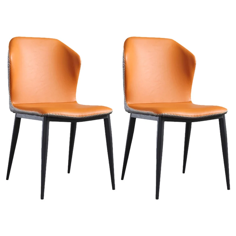 Contemporary Chair Faux Leather Dining Room Wingback Parsons Chair