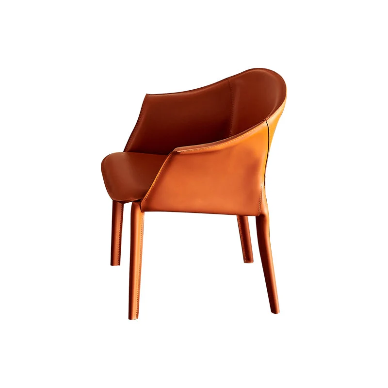 Faux Leather Dining Arm Chair Contemporary Dining and Accent Chairs