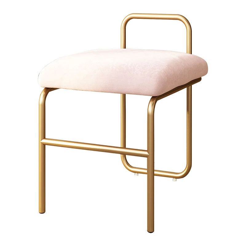 Glam Velvet Armless Dining Chairs Metal Dining Chairs for Home Use