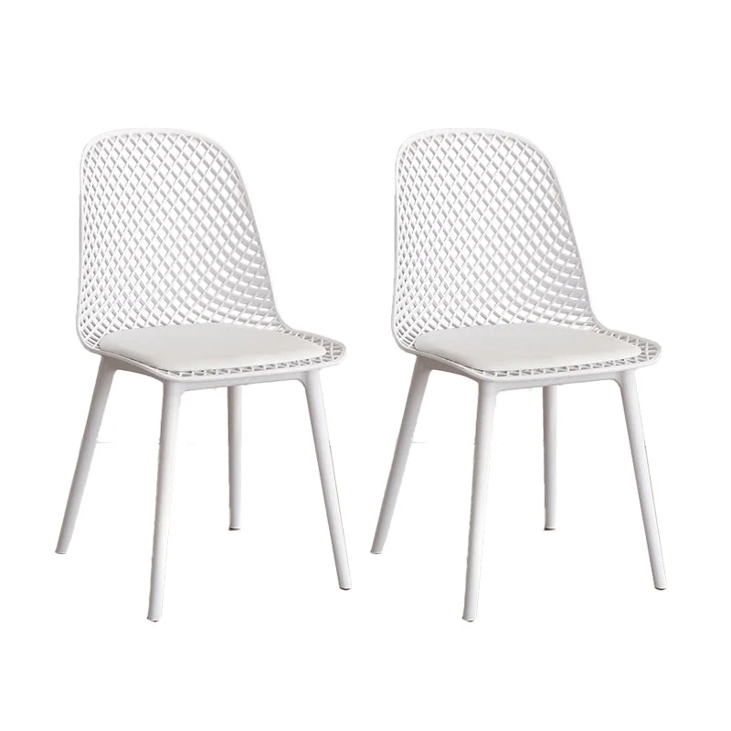 Nordic Cross Back Side Chair Plastic Indoor Chair for Dining Room Bedroom