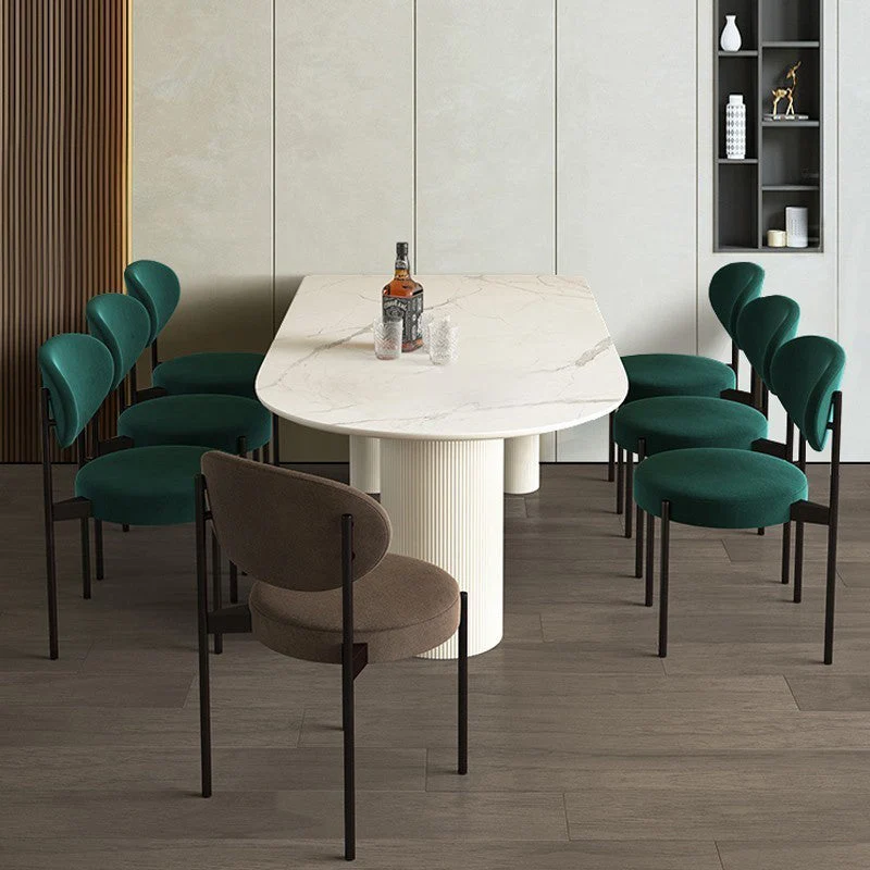 Free Form Dining Table Modern Sintered Stone Dining Table for Kitchen