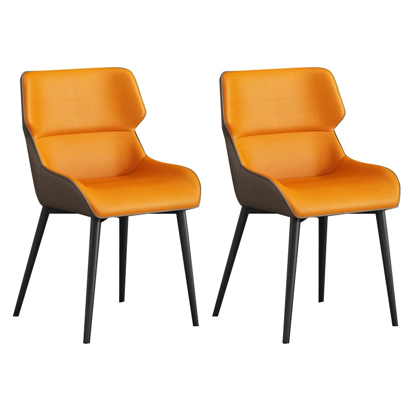 Modern Style Dining Chair Arm Dining Chair with Metal Legs for Kitchen