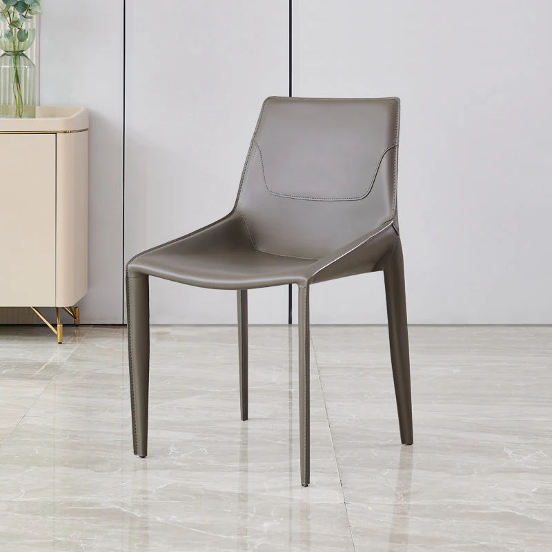 Modern Style Dining Chair Armless Dining Chairs with Metal Legs for Kitchen