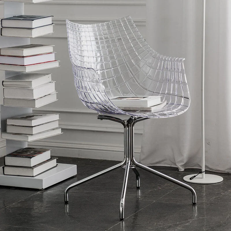 Contemporary Style Dining Chairs Arm Chairs for Kitchen with Metal Legs