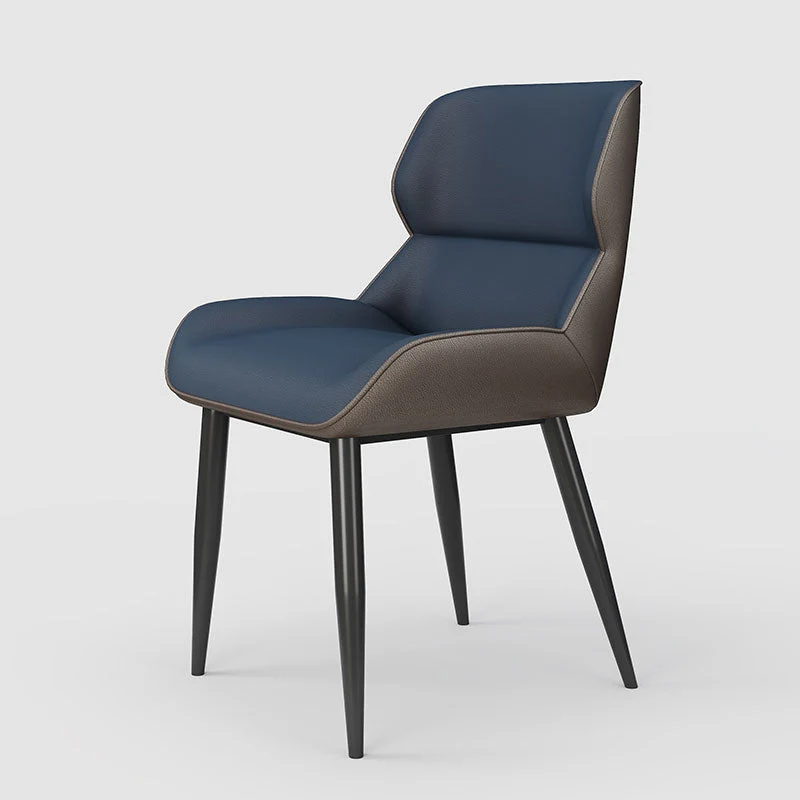Modern Style Parsons Dining Chair Faux Leather Armless Dining Chair