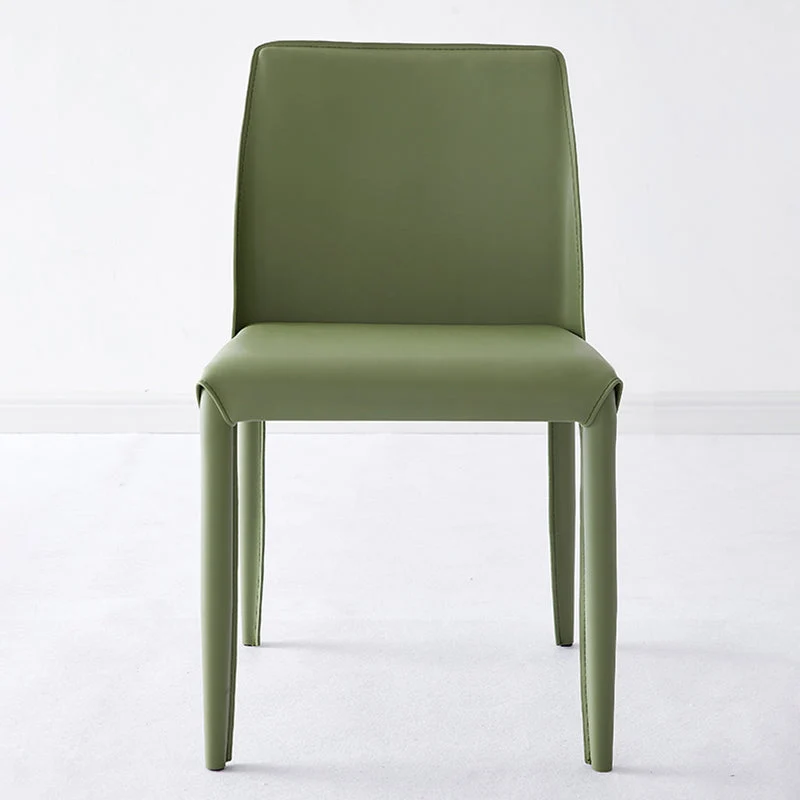 Faux Leather Armless Dining Chairs Contemporary Home Side Chair
