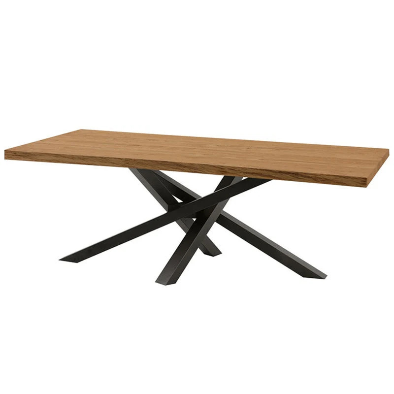 Modern Brown 84 in Wood Dining Table Rectangle Dining Table for Kitchen