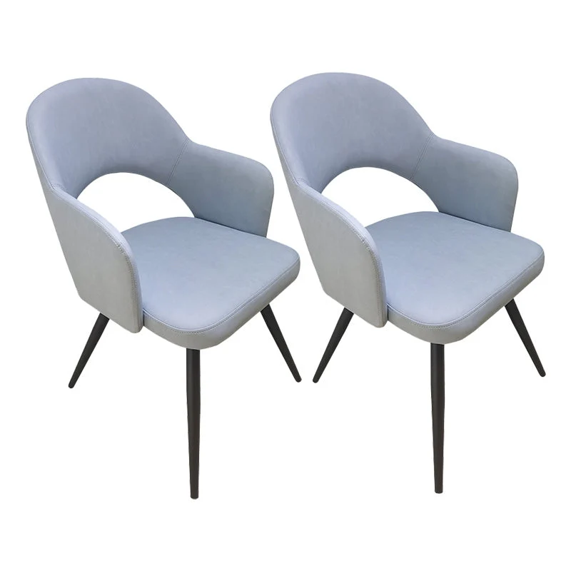 Contemporary Style Arm Chair Open Back Dining Room Chair for Home