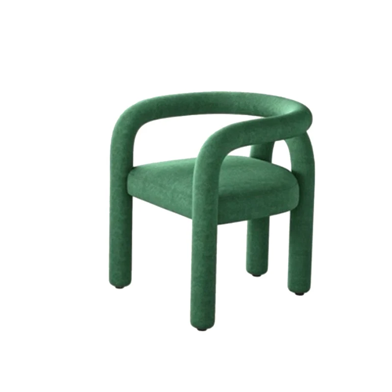 Contemporary Style Dining Chairs Velvet Open Back Arm Chair for Home
