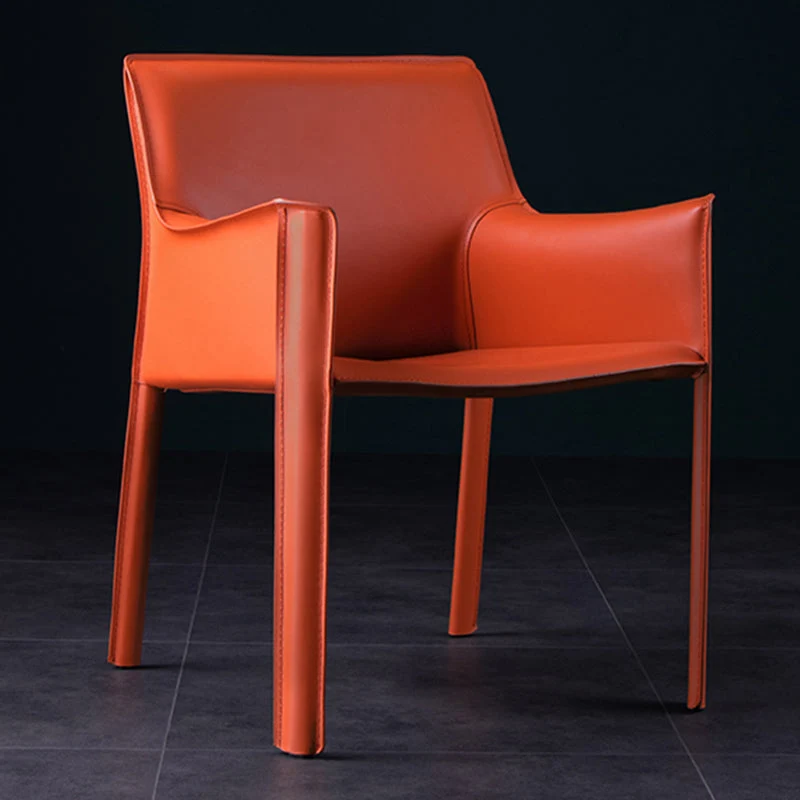 Upholstered Dining Chair Contemporary Faux Leather Dining Side Chair
