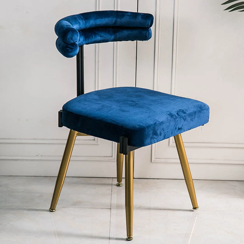 Glam Style Armless Dining Chairs Fabric Home Dining Side Chair