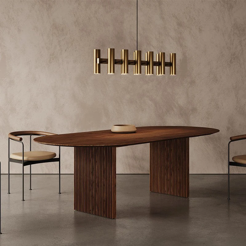 Pine Solid Wood Dining Table Contemporary Dinner Table for Home Kitchen