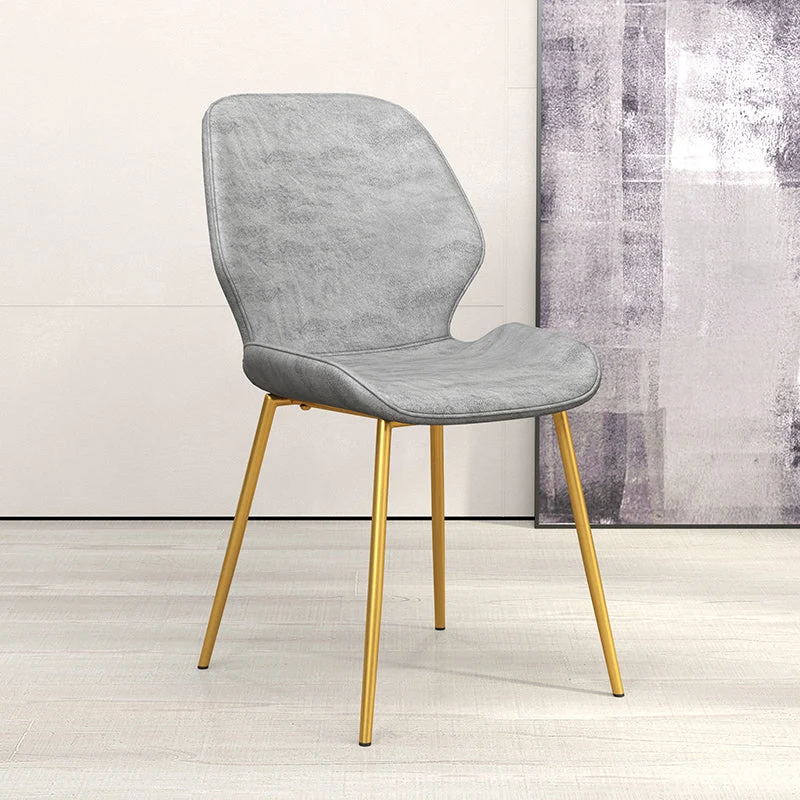 Glam Style Dining Chair PU Leather Dining Room Chair for Indoor