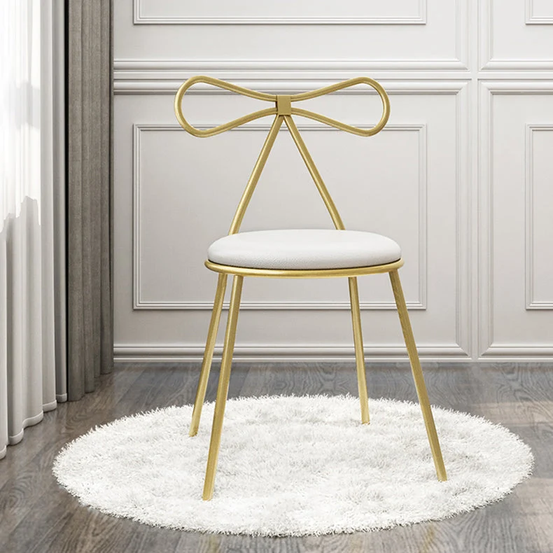 Faux Leather Side Chair Nordic Design Open Back Dining Side Chair