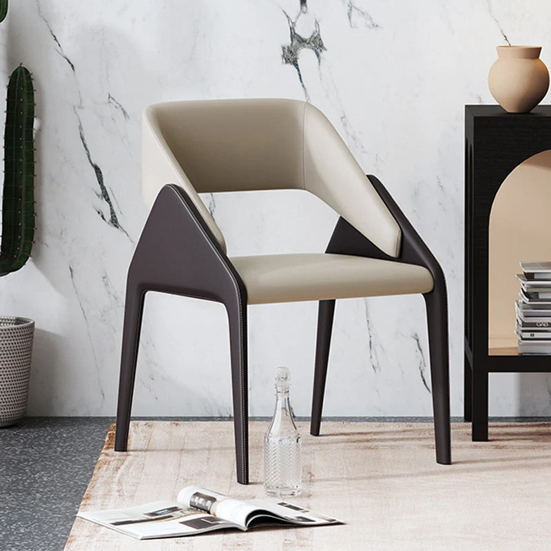 Open Back Side Dining Chairs Modern Upholstered Dining Accent Chair