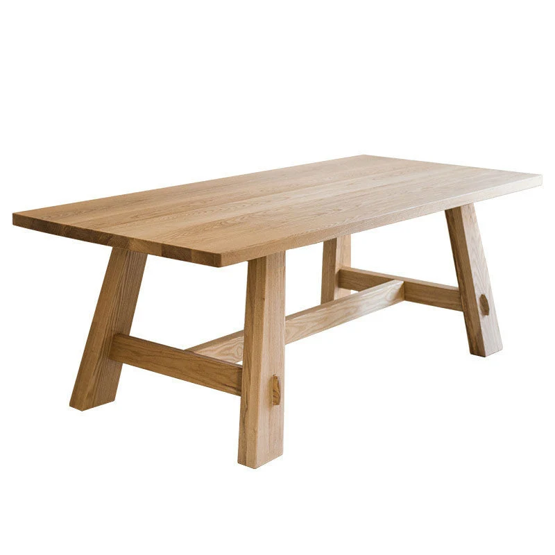 Rectangle Dining Table Contemporary Style Solid Wood Dinner Table for Kitchen Home