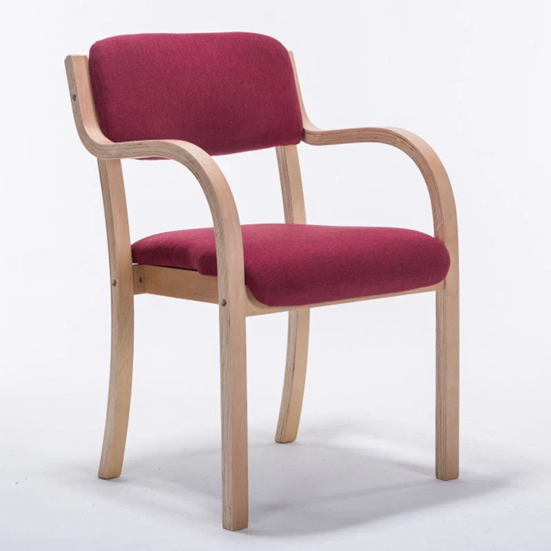 Contemporary Nordic Bentwood Linen Faux Leather Velvet Sponge Square Dining Chair Backrest Armrest For Dining Room