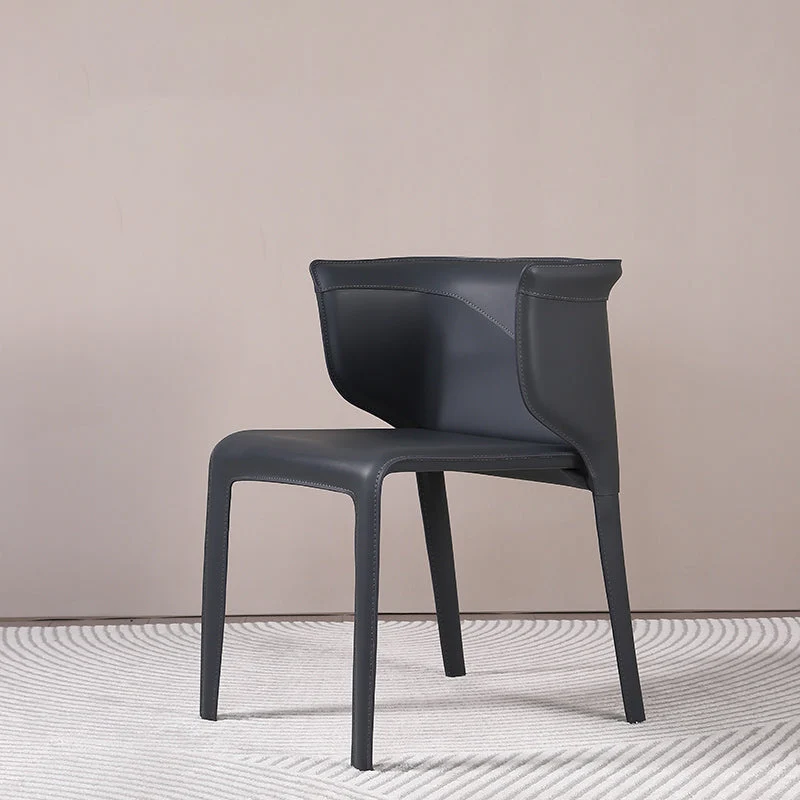 Faux Leather Contemporary Side Chair Matte Finish Home Dining Chair