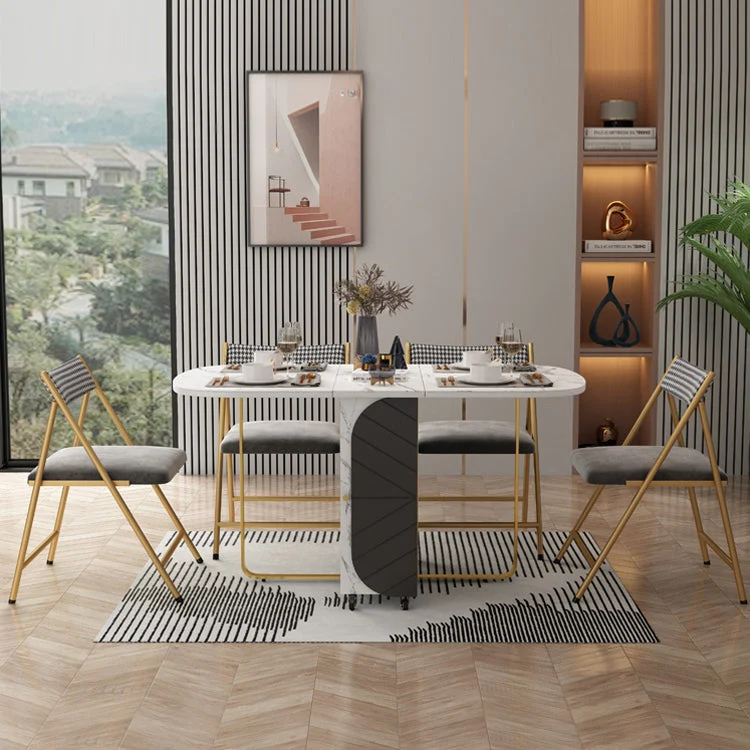 Modern Style Furniture Trestle Base Dining Site Table,59"L x 31.5"W x 29.3"H