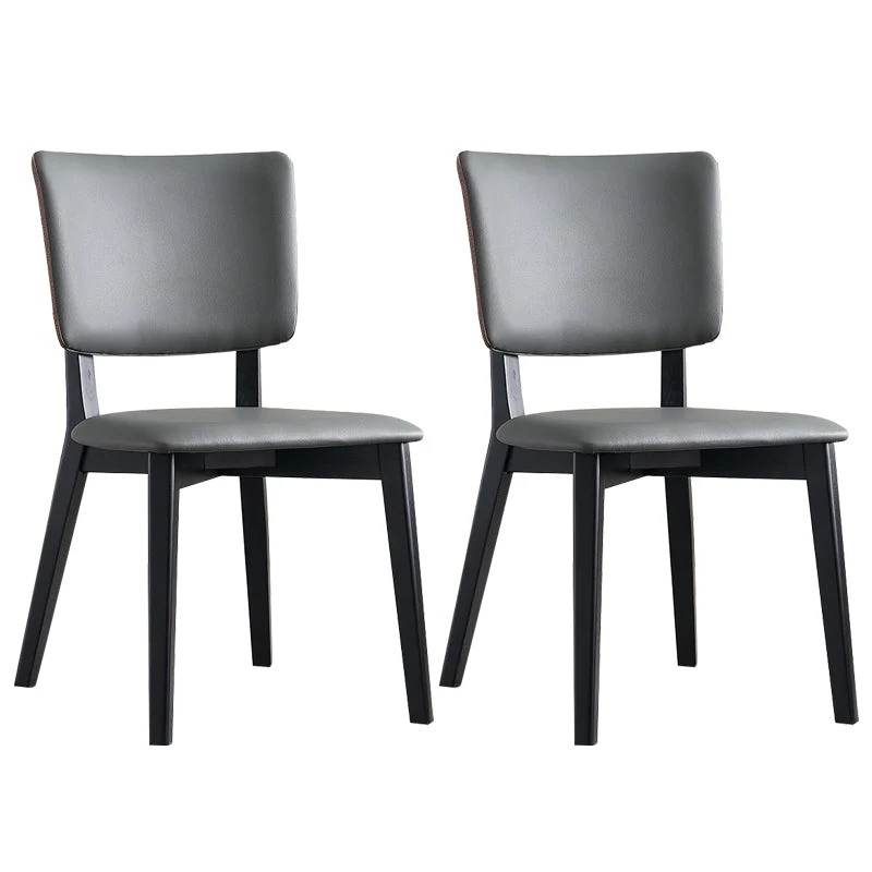 Oak Solid Wood Dining Chair Upholstered Armless Dining Chairs