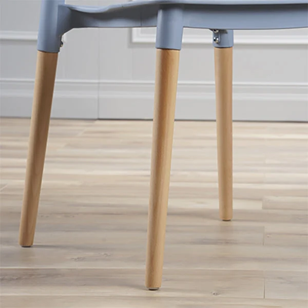 Contemporary Style Dining Chair Armless Dining Chairs with Wooden Legs for Kitchen