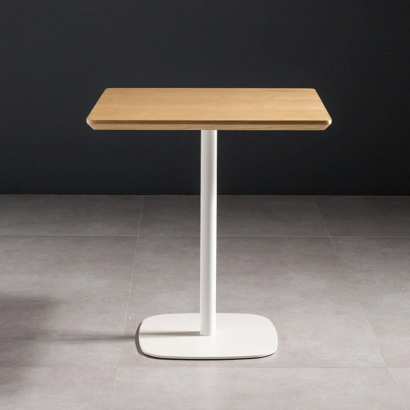 Coffee Shop Dining Room Industrial Style Dinette Table Wood Top Dining Table