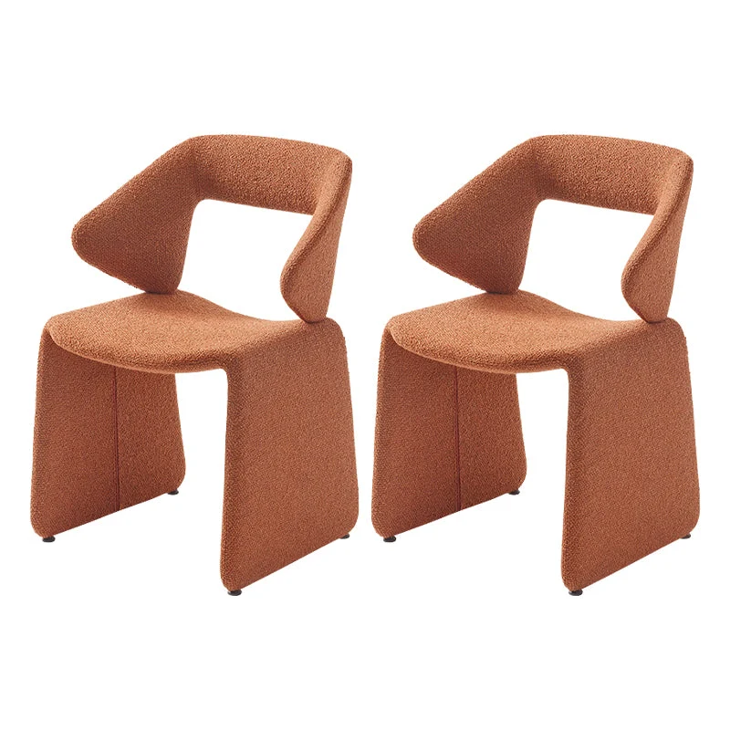 Fabric Dining Chair Designer Style Open Back Dining Arm Chair
