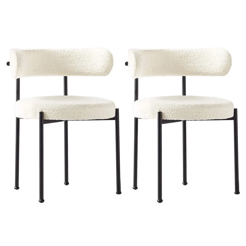 Open Back Dining Chair Designer Style Home Velvet Side Chair