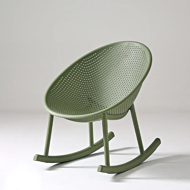 Contemporary Creative Oval PP Accent Chair Backrest Armrest For Living Room