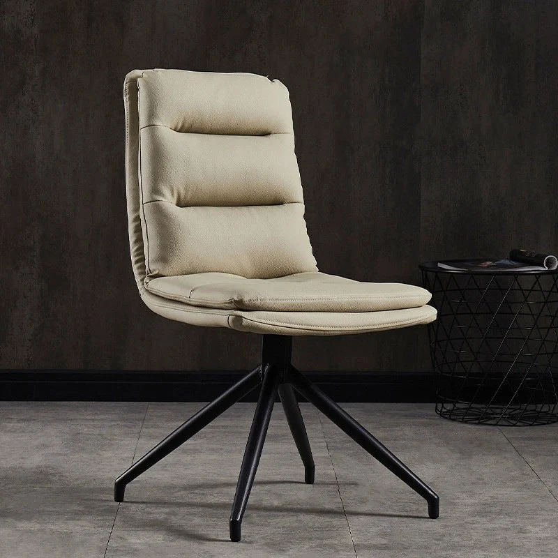 Contemporary Style Dining Chair Armless Side Chairs with Metal Legs
