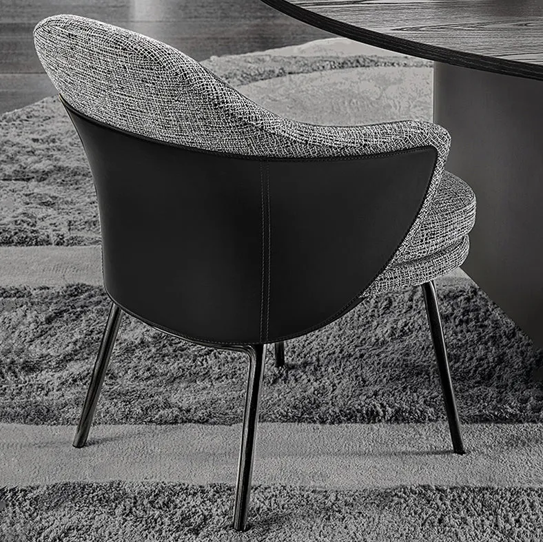 Contemporary Style Dining Chair Upholstered Dining Chair in Gray